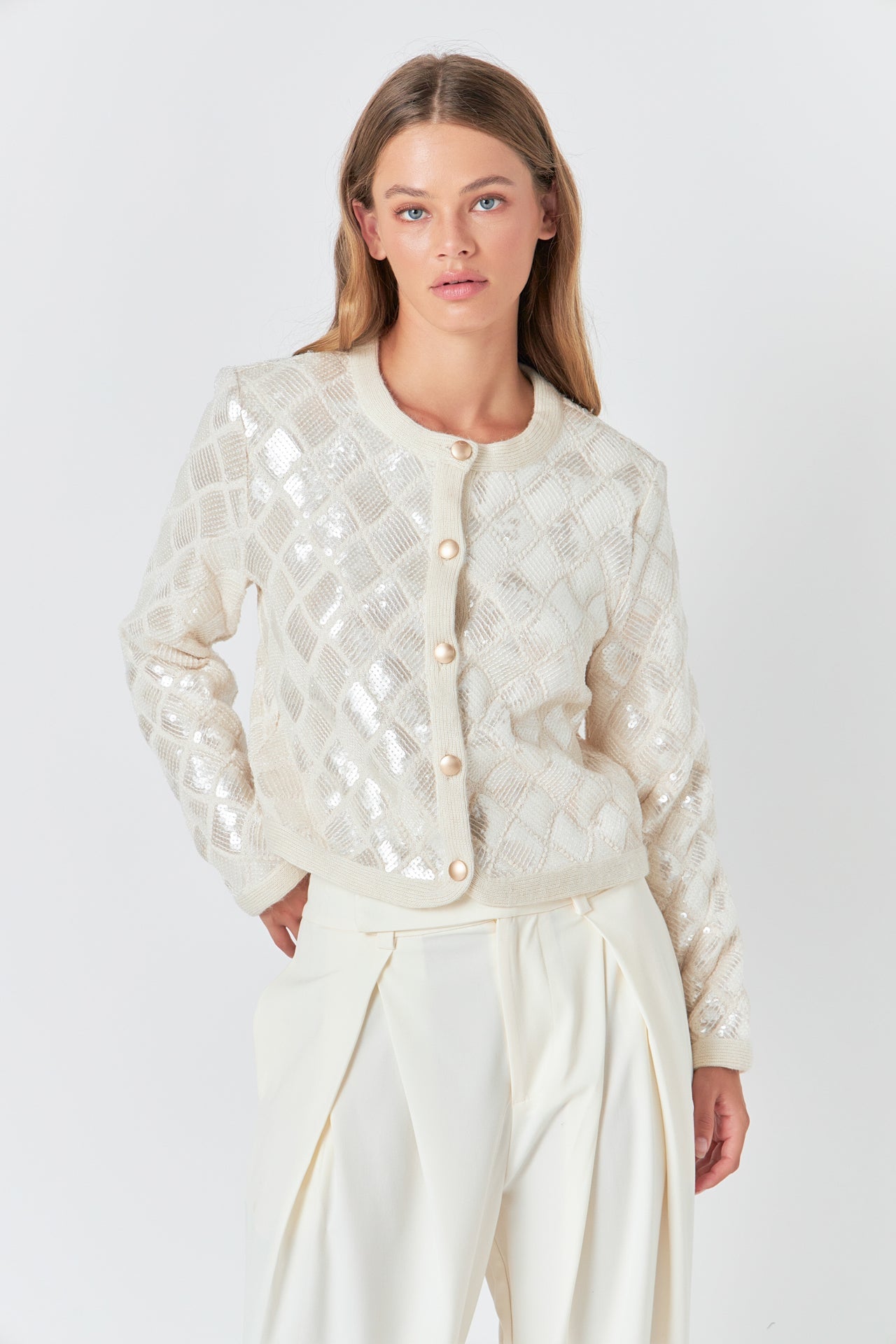 ENDLESS ROSE - Endless Rose - Sequin Patchwork Crochet Jacket - JACKETS available at Objectrare