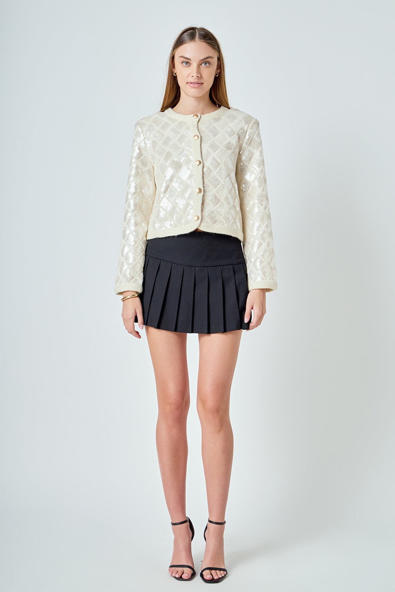 ENDLESS ROSE - Sequined Patchwork Crochet Jacket - JACKETS available at Objectrare