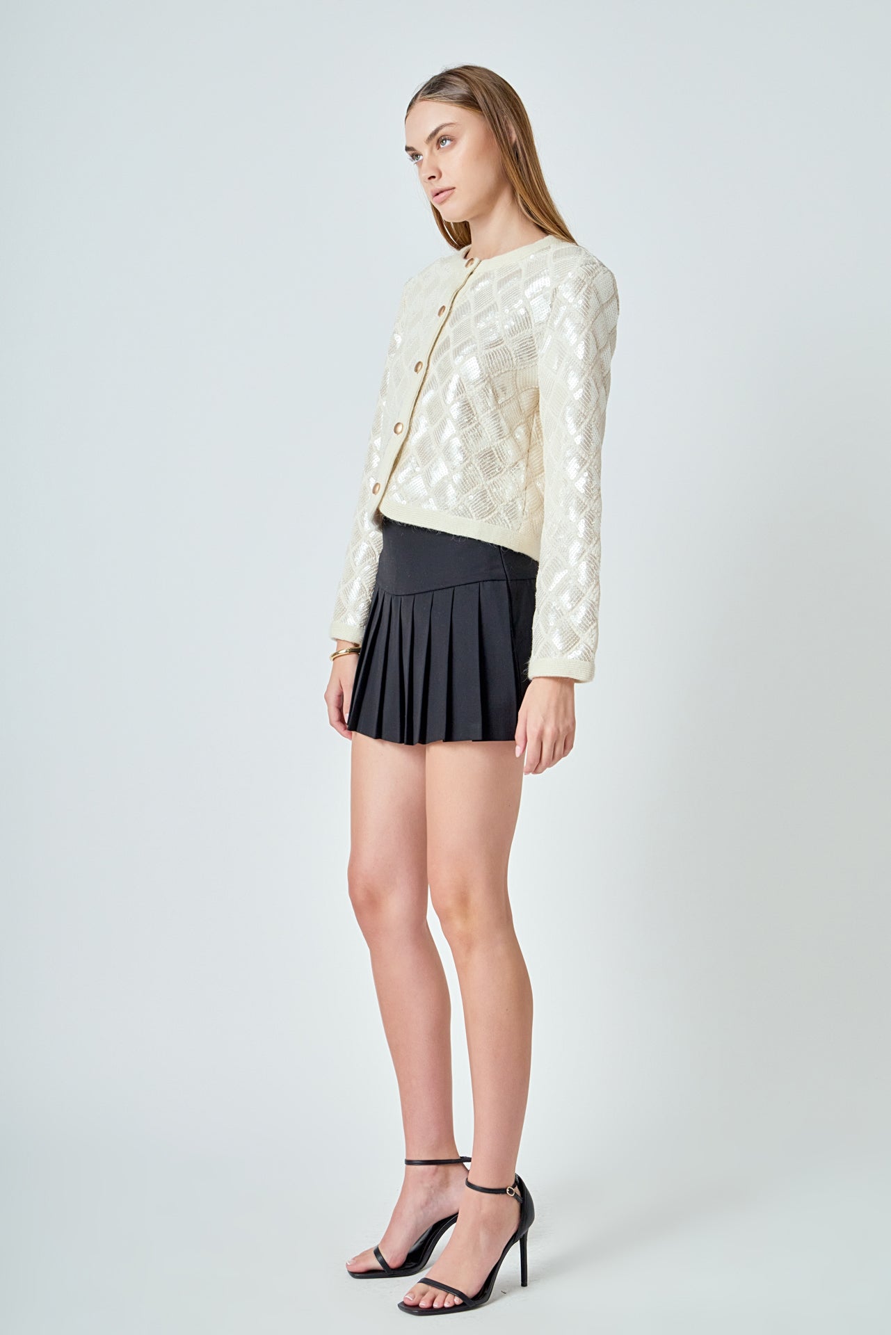 ENDLESS ROSE - Sequined Patchwork Crochet Jacket - JACKETS available at Objectrare