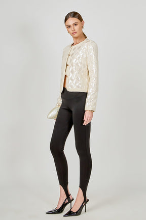 ENDLESS ROSE - Sequined Patchwork Crochet Jacket - JACKETS available at Objectrare