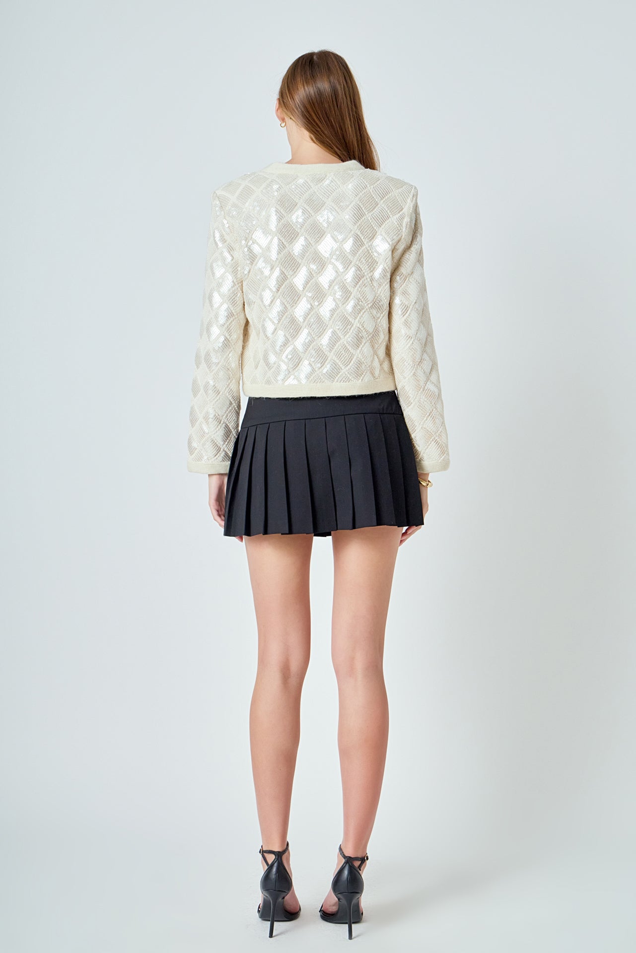 ENDLESS ROSE - Sequined Patchwork Crochet Jacket - JACKETS available at Objectrare