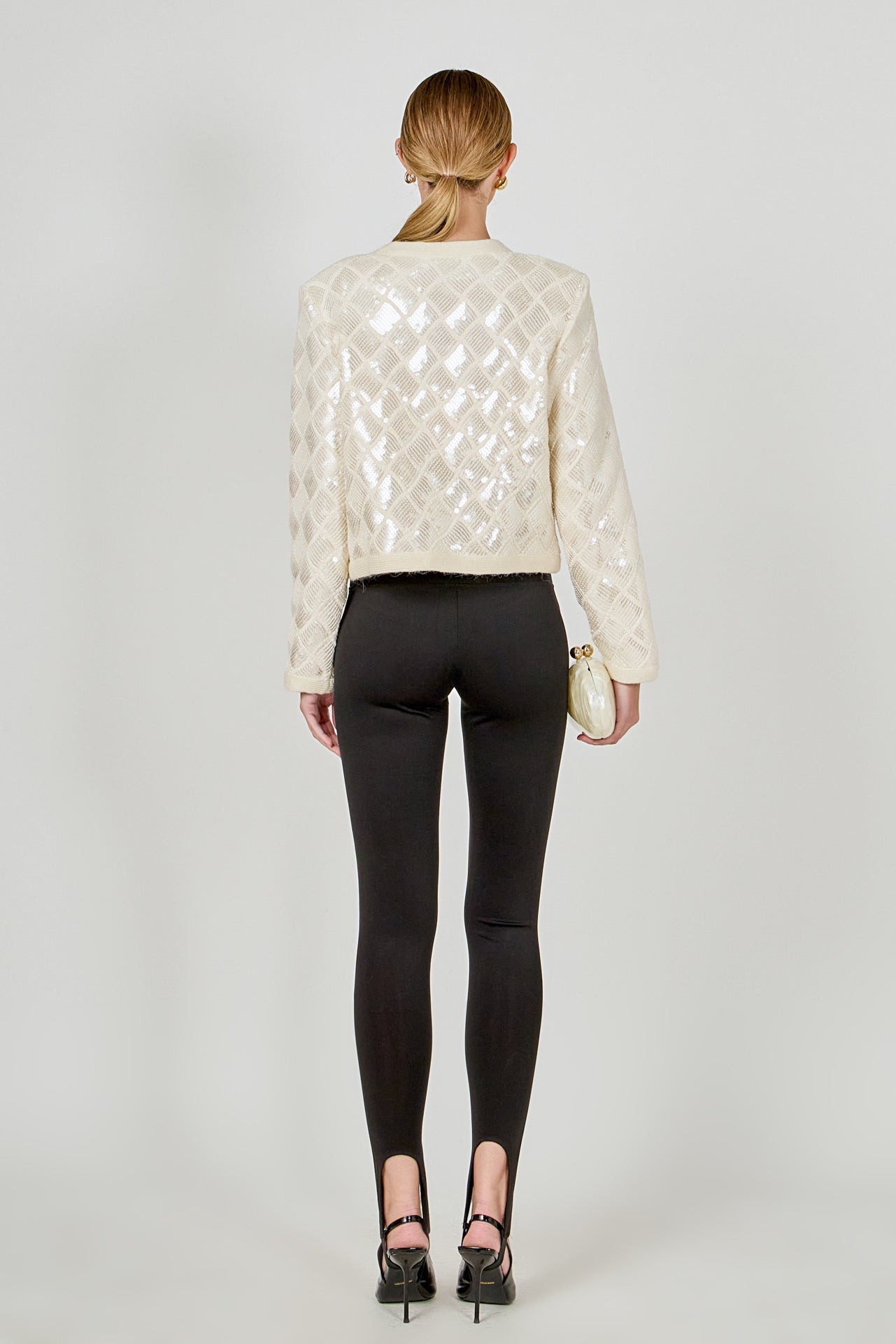 ENDLESS ROSE - Sequined Patchwork Crochet Jacket - JACKETS available at Objectrare