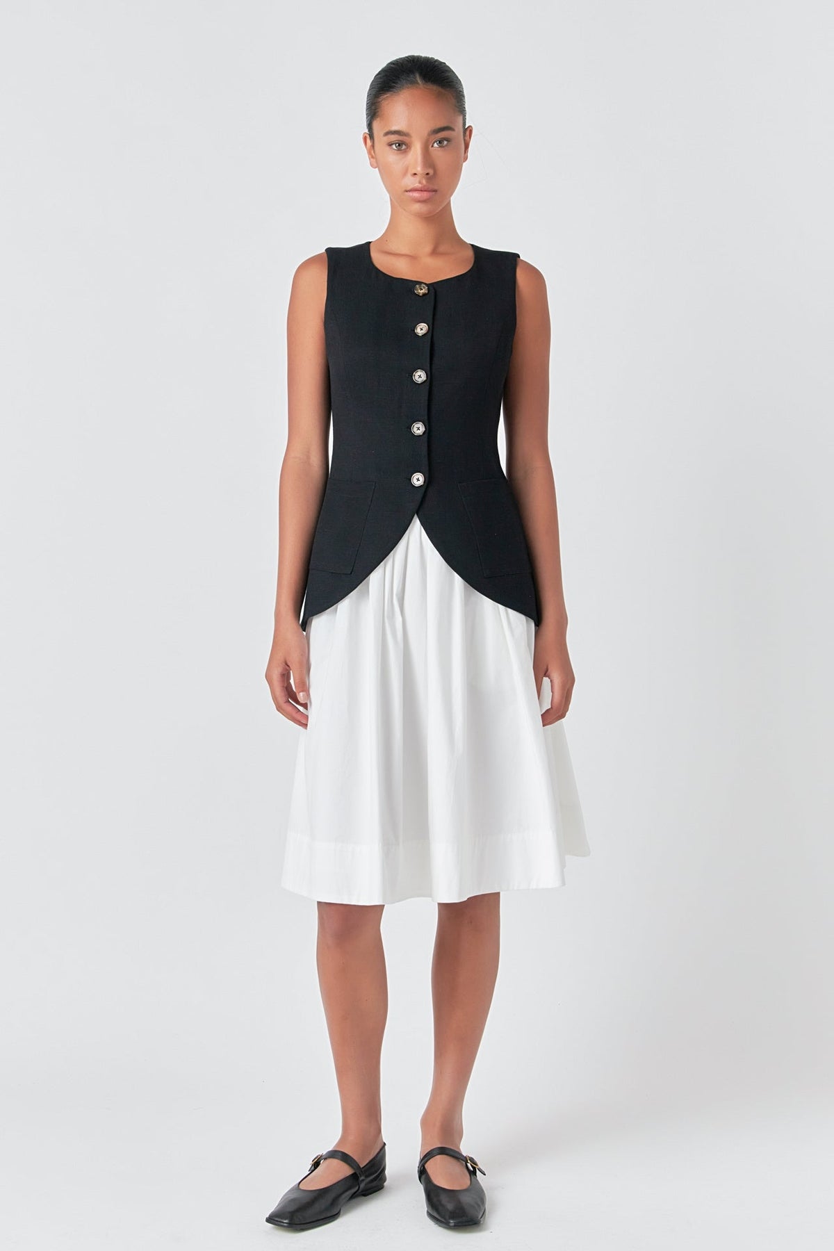 ENGLISH FACTORY - Linen Waistcoat - TOPS available at Objectrare