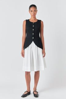 ENGLISH FACTORY - Linen Waistcoat - TOPS available at Objectrare