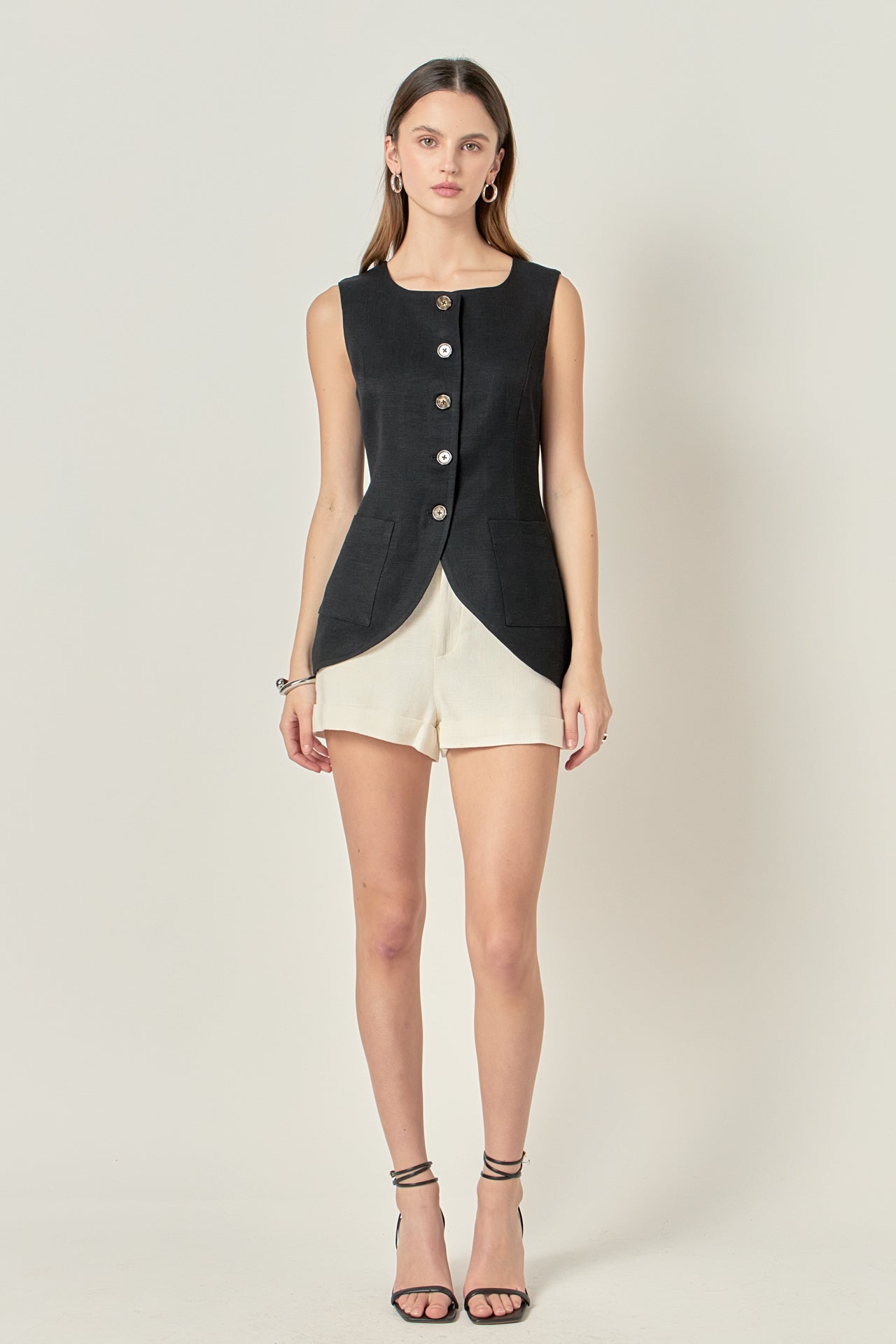 ENGLISH FACTORY - Linen Waistcoat - TOPS available at Objectrare