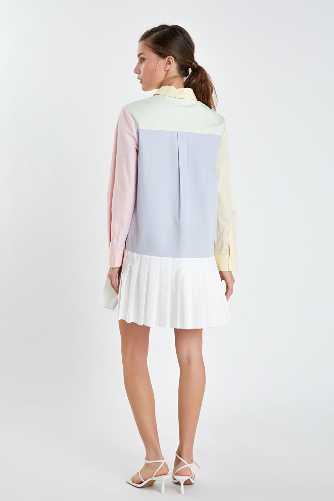 Colorblocked Shirt Dress