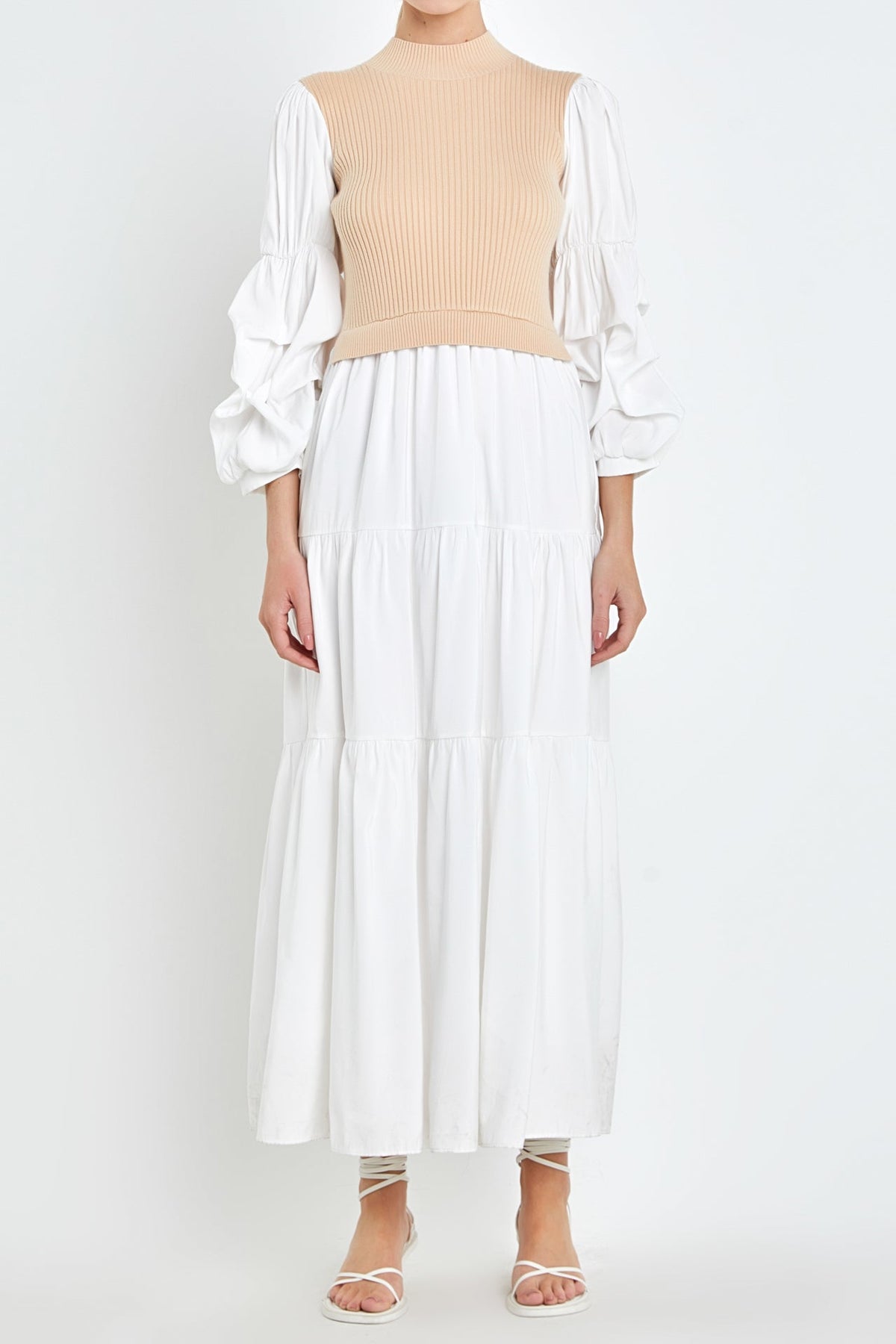 ENGLISH FACTORY - Mixed Media Maxi Dress - DRESSES available at Objectrare