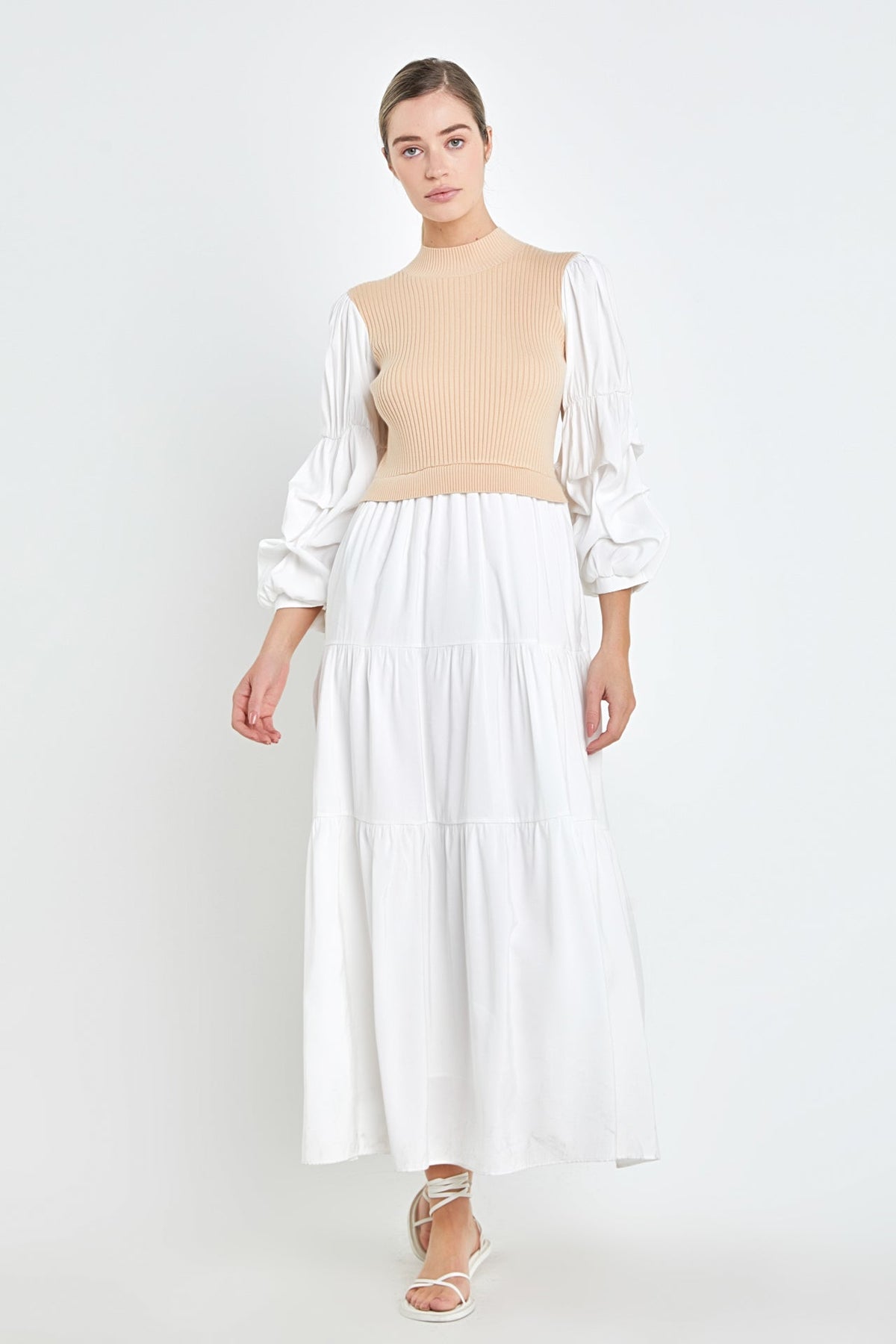 ENGLISH FACTORY - Mixed Media Maxi Dress - DRESSES available at Objectrare