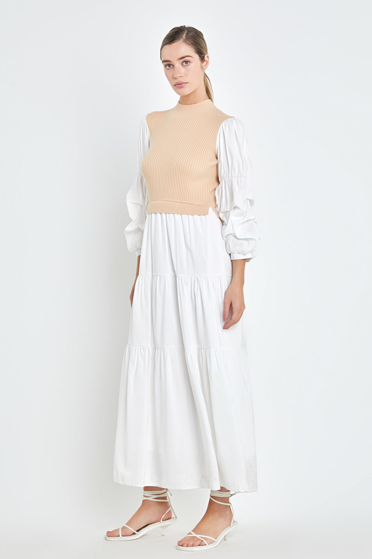 ENGLISH FACTORY - Mixed Media Maxi Dress - DRESSES available at Objectrare