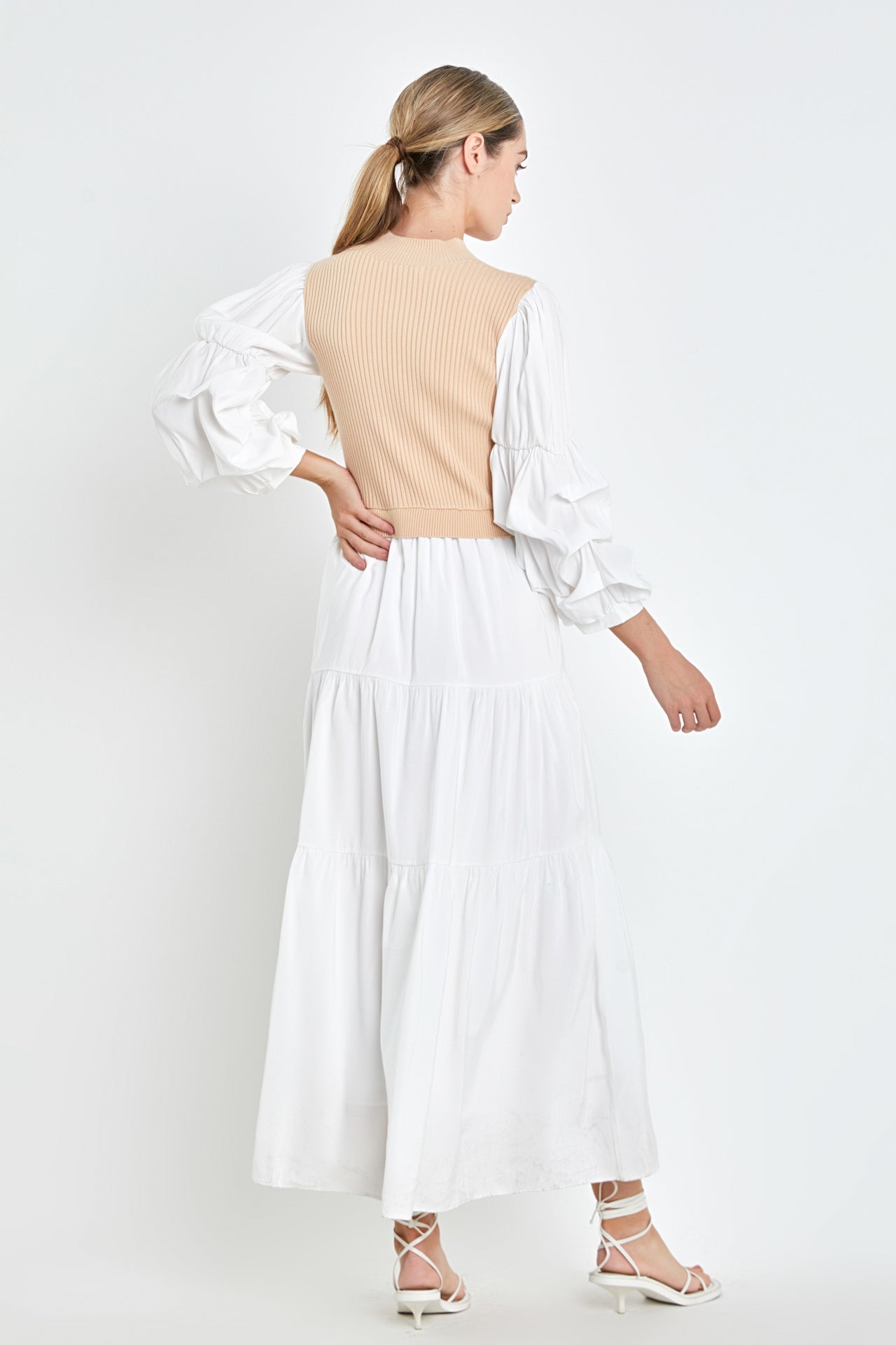 ENGLISH FACTORY - Mixed Media Maxi Dress - DRESSES available at Objectrare