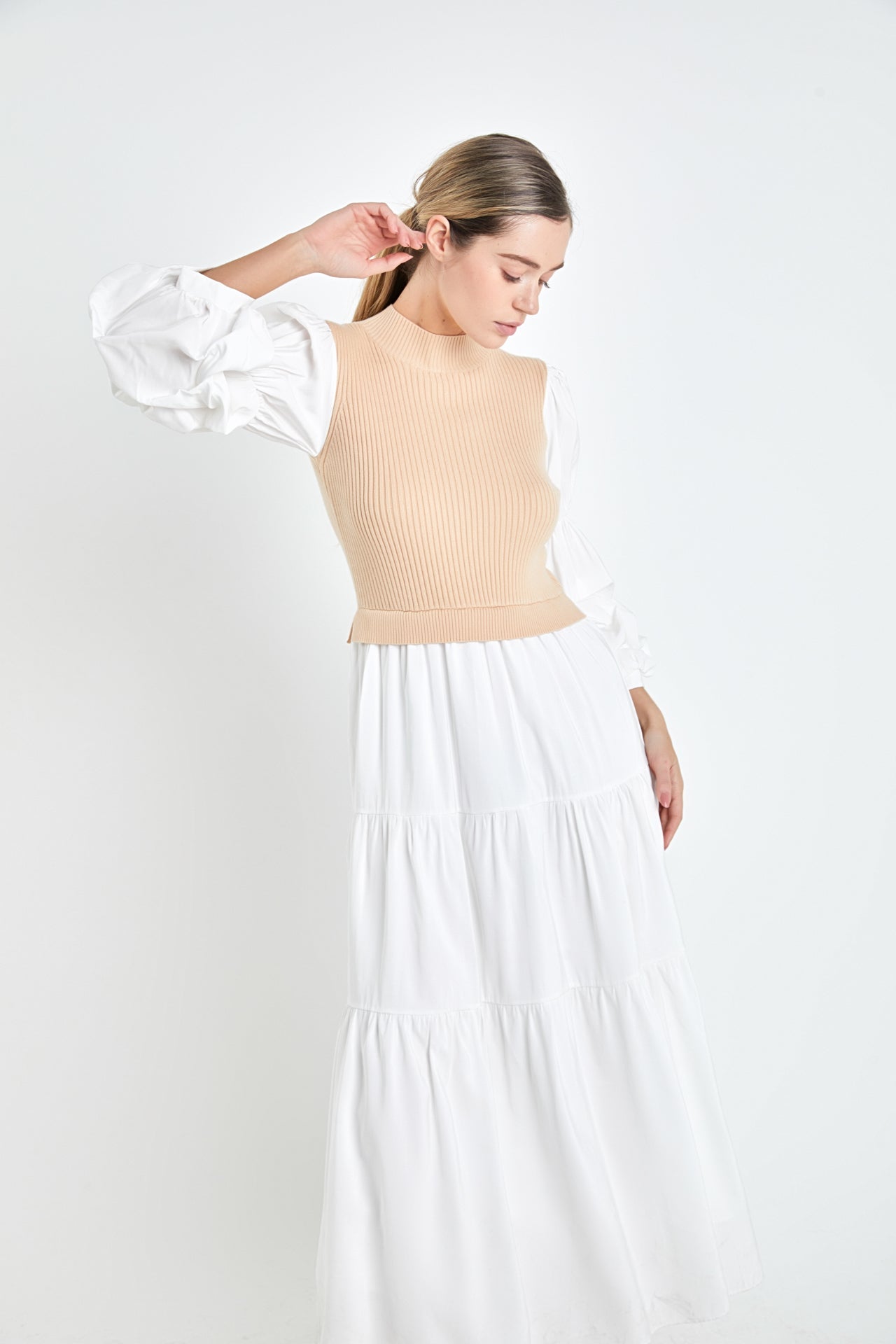 ENGLISH FACTORY - Mixed Media Maxi Dress - DRESSES available at Objectrare