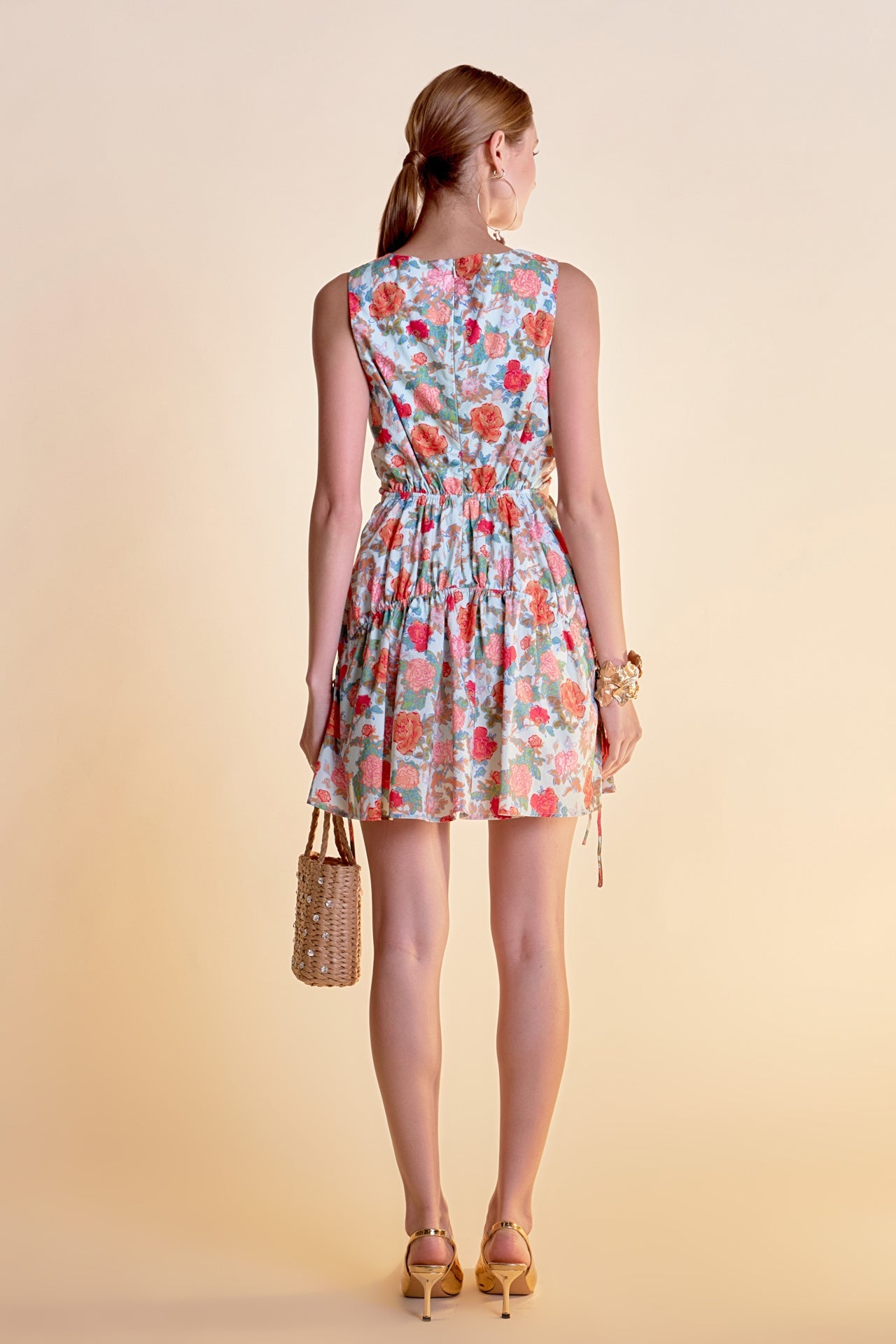 ENGLISH FACTORY - English Factory - Floral Print Cut Out Mini Dress - DRESSES available at Objectrare