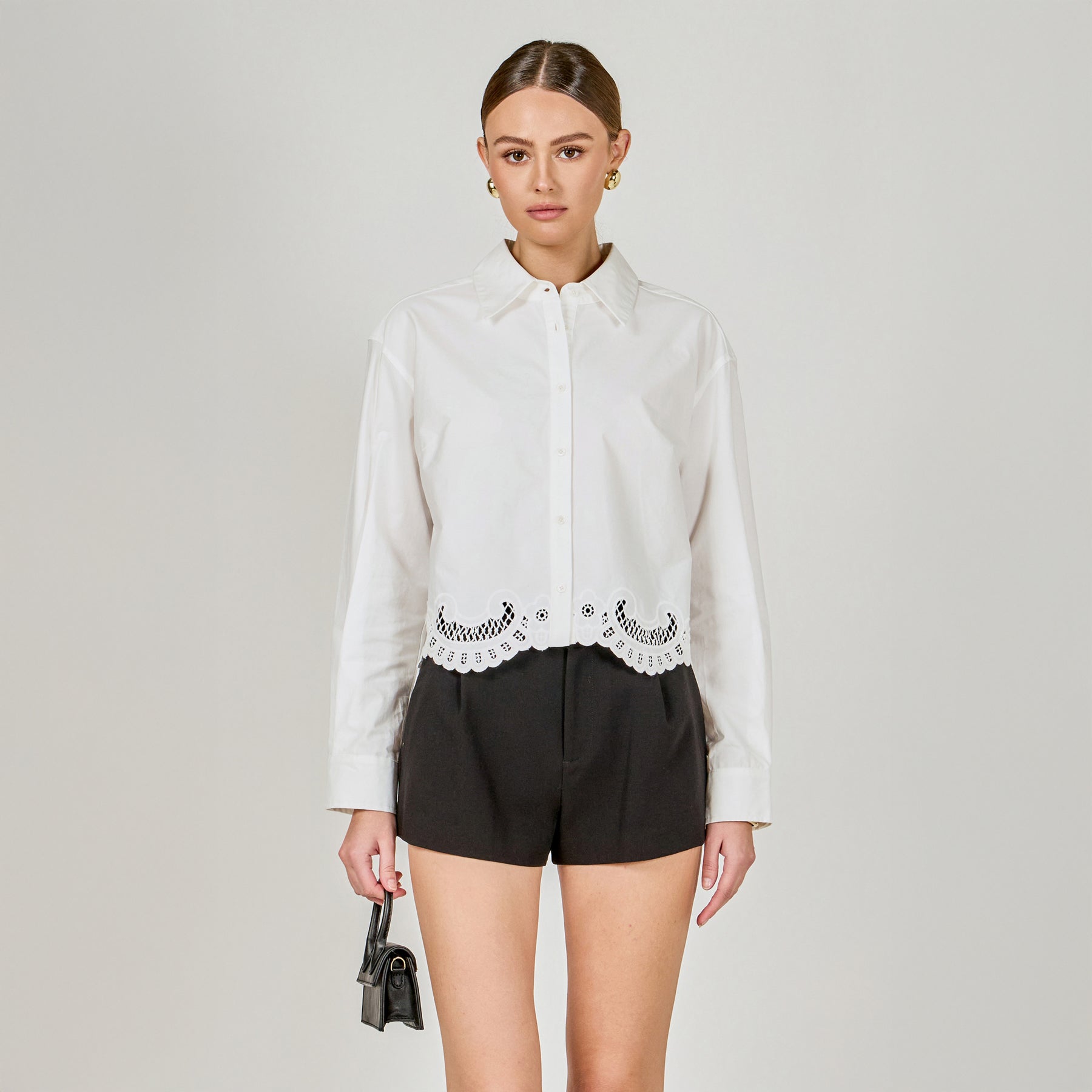 ENDLESS ROSE - Embroidered Long Sleeve Blouse - TOPS available at Objectrare
