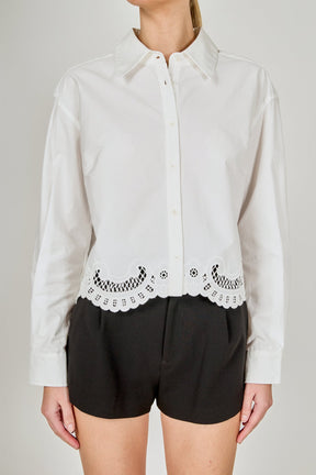 ENDLESS ROSE - Embroidered Long Sleeve Blouse - TOPS available at Objectrare