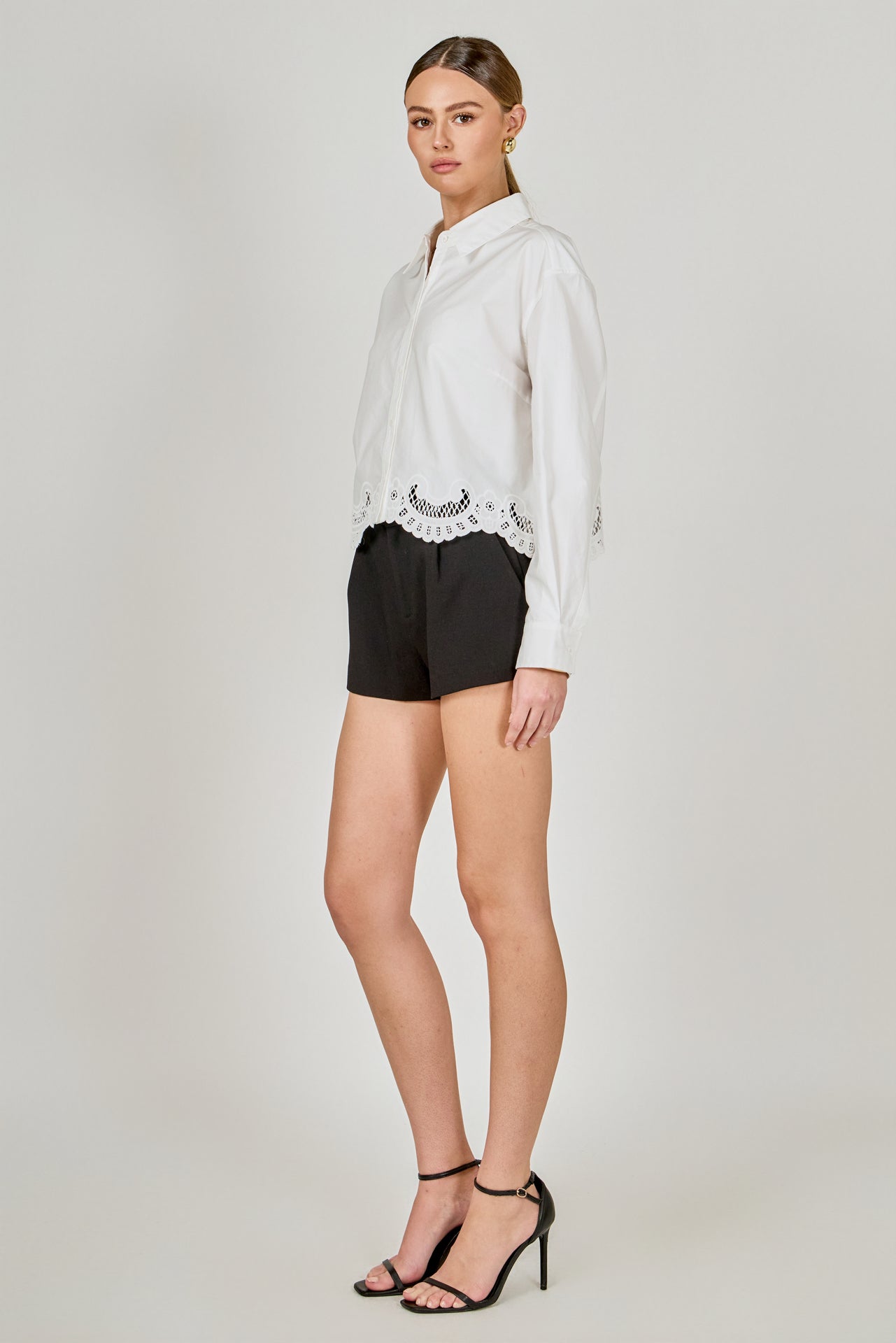 ENDLESS ROSE - Embroidered Long Sleeve Blouse - TOPS available at Objectrare