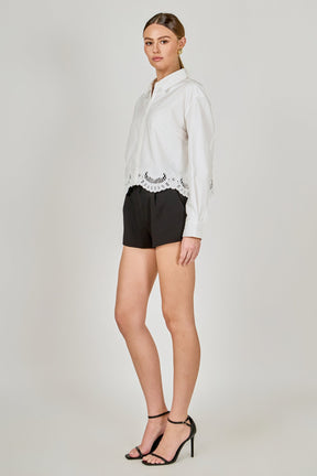 ENDLESS ROSE - Embroidered Long Sleeve Blouse - TOPS available at Objectrare