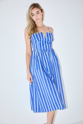 Marine Striped Maxi Dress