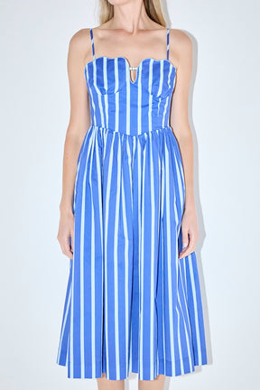 Marine Striped Maxi Dress