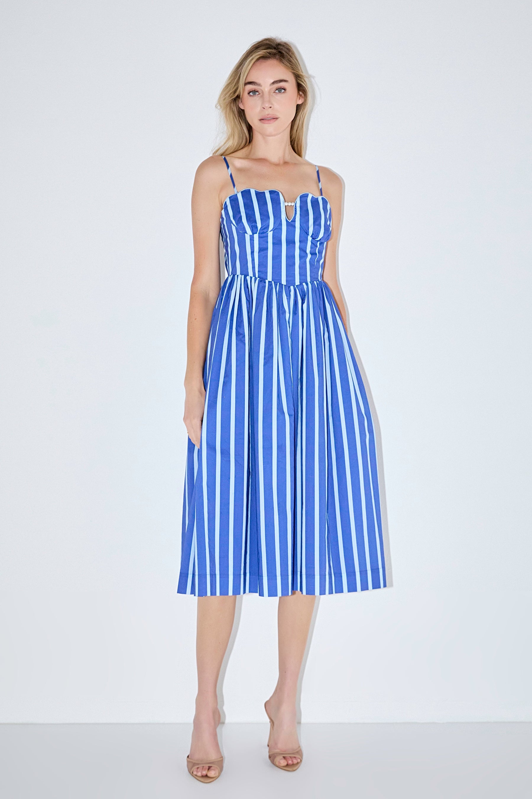 Marine Striped Maxi Dress
