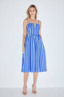 Marine Striped Maxi Dress