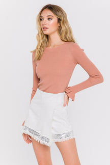Sequins Detail Skort