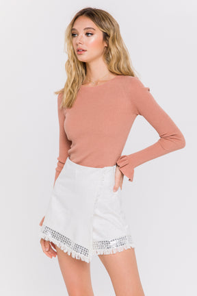 Sequins Detail Skort