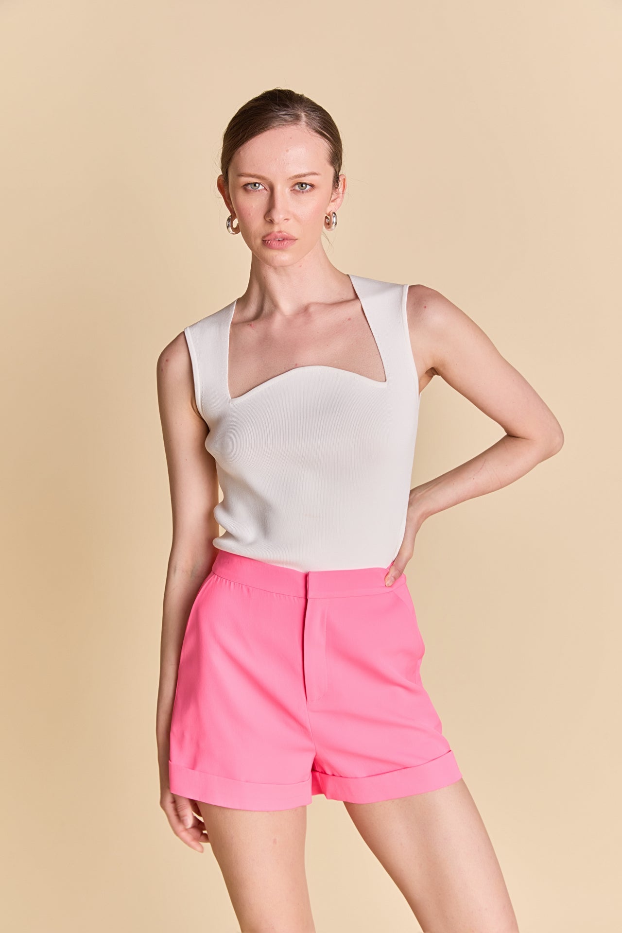 ENDLESS ROSE - Tailored Basic Shorts - SHORTS available at Objectrare