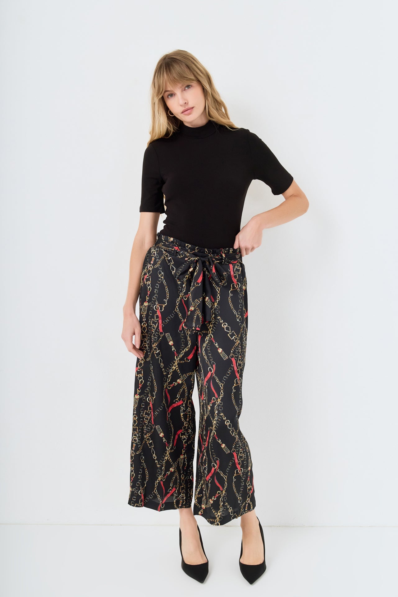 LA'VEN - Chain Print Pants - PANTS available at Objectrare