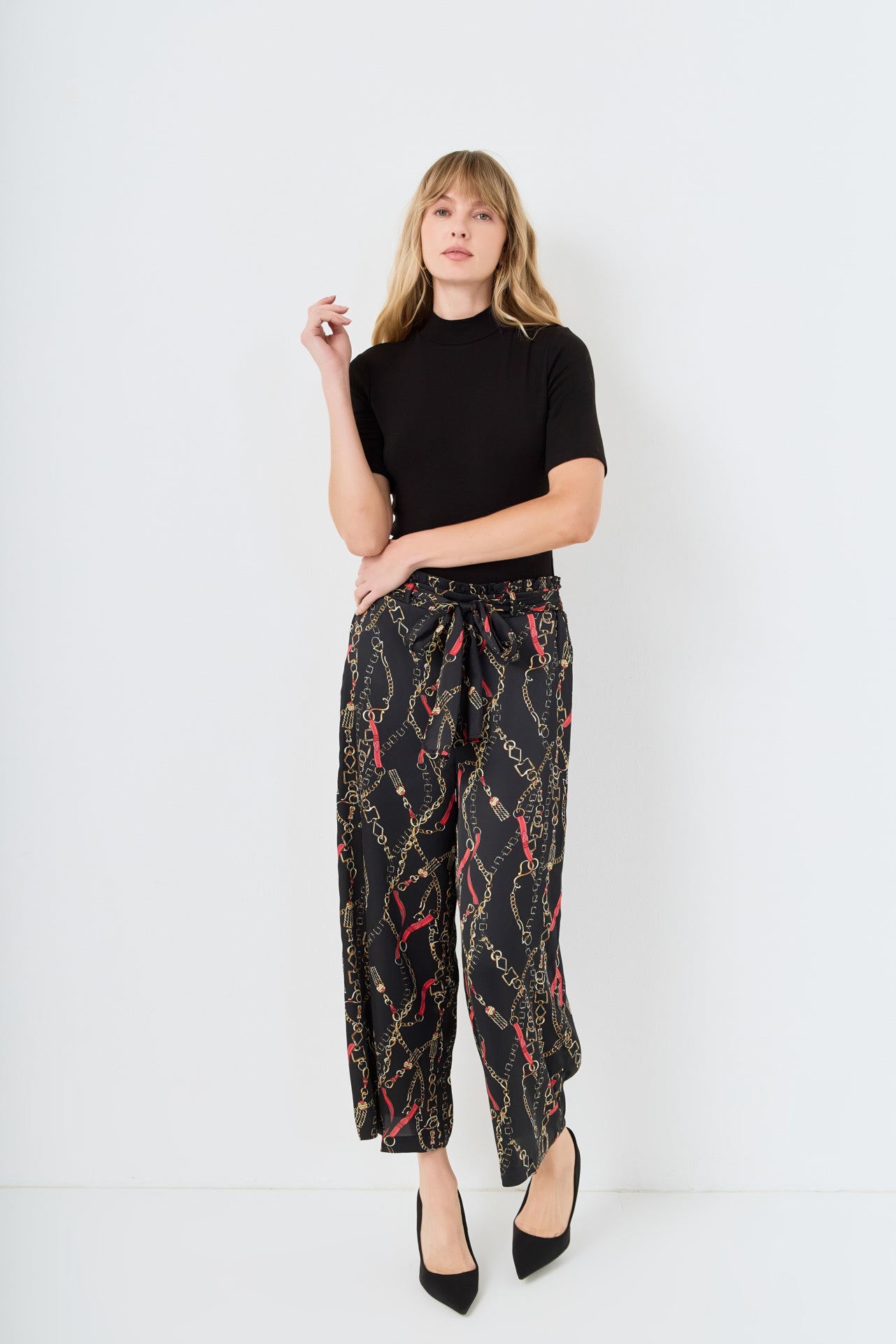 LA'VEN - Chain Print Pants - PANTS available at Objectrare