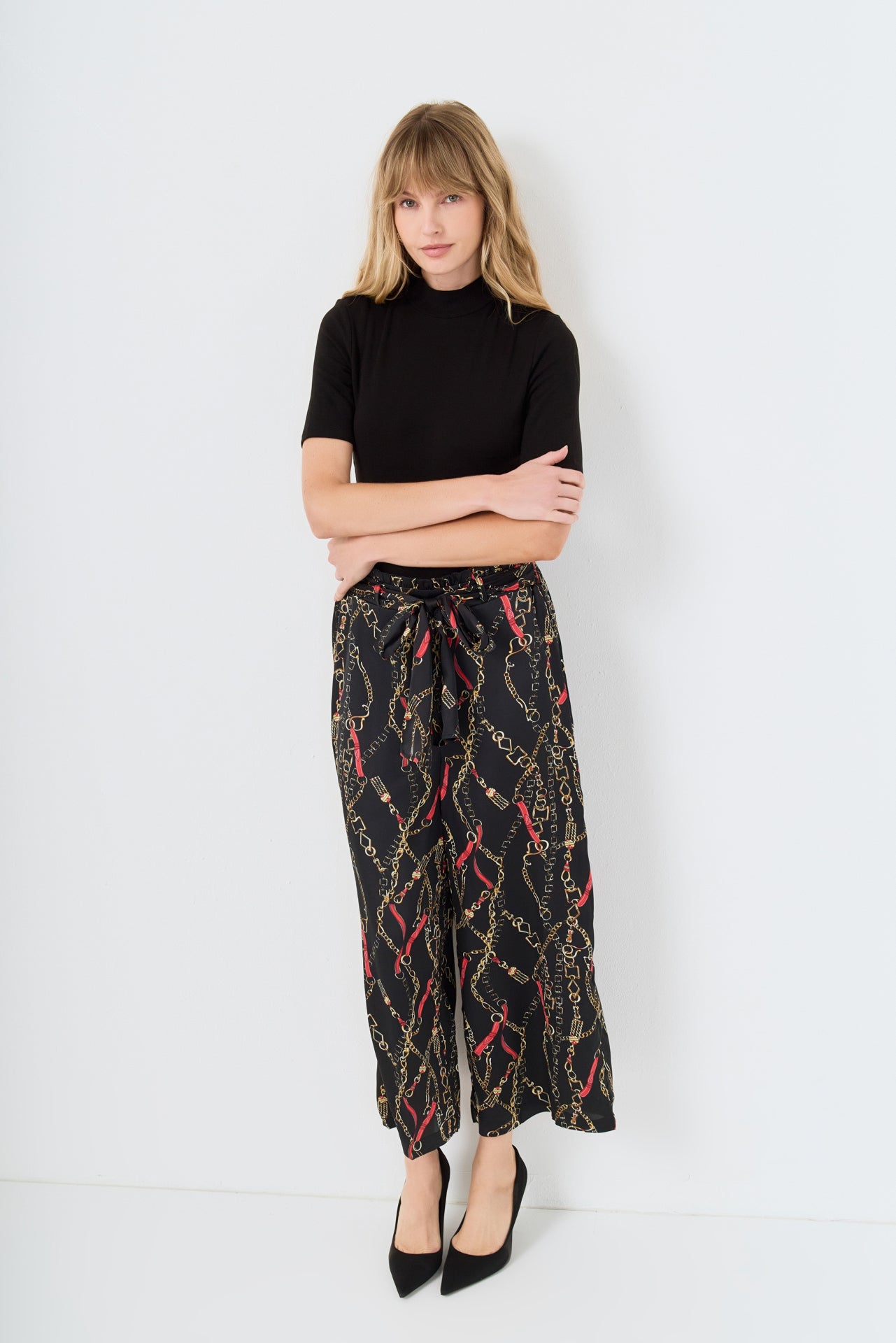 LA'VEN - Chain Print Pants - PANTS available at Objectrare
