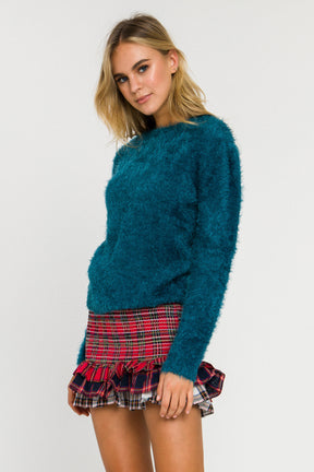 Feathered Knit Sweater