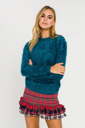 Feathered Knit Sweater