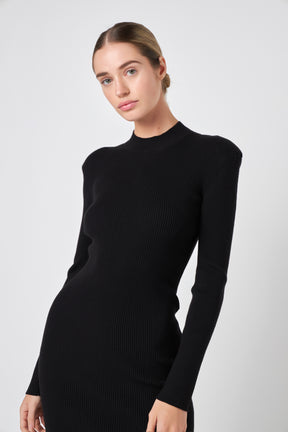 GREY LAB - High Neck Knit Dress - DRESSES available at Objectrare