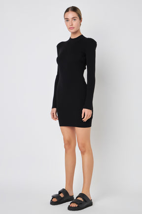 GREY LAB - High Neck Knit Dress - DRESSES available at Objectrare
