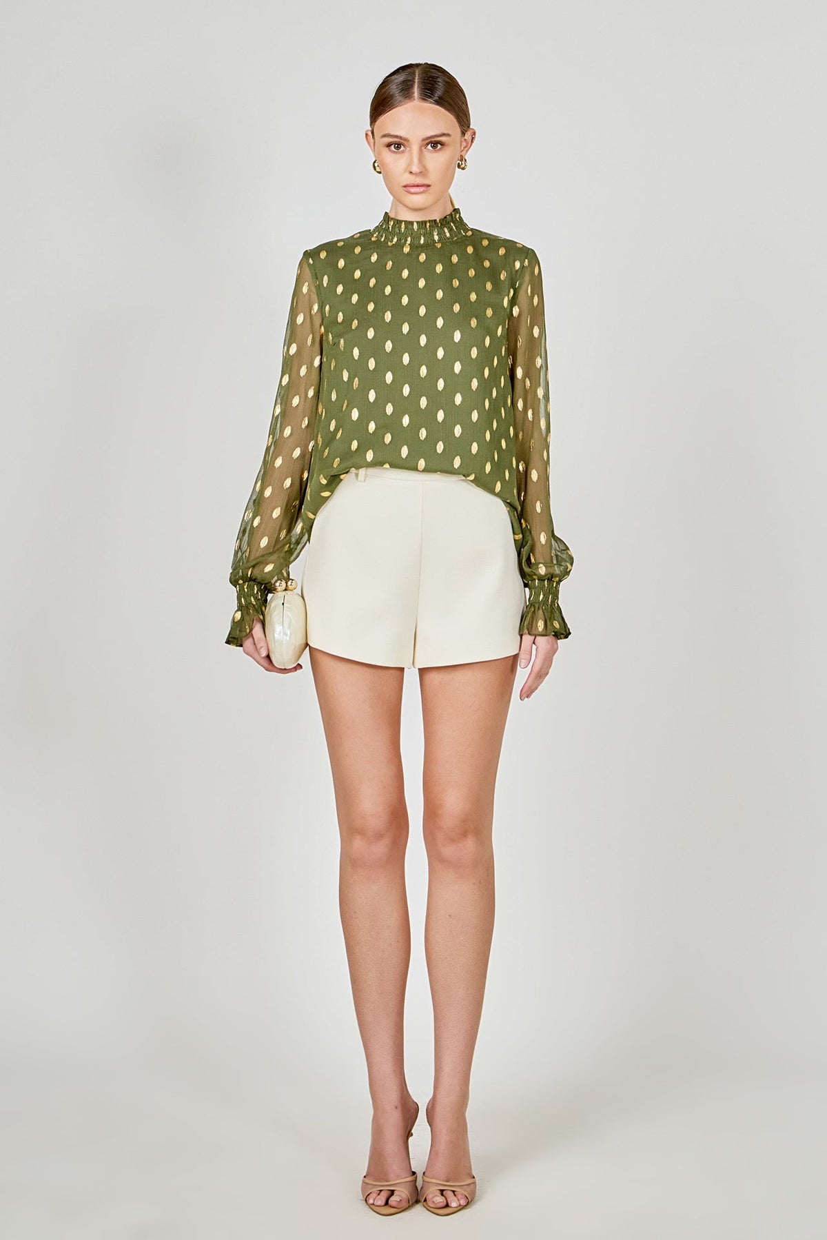 ENDLESS ROSE - Polka Dot Chiffon Blouse - SHIRTS & BLOUSES available at Objectrare