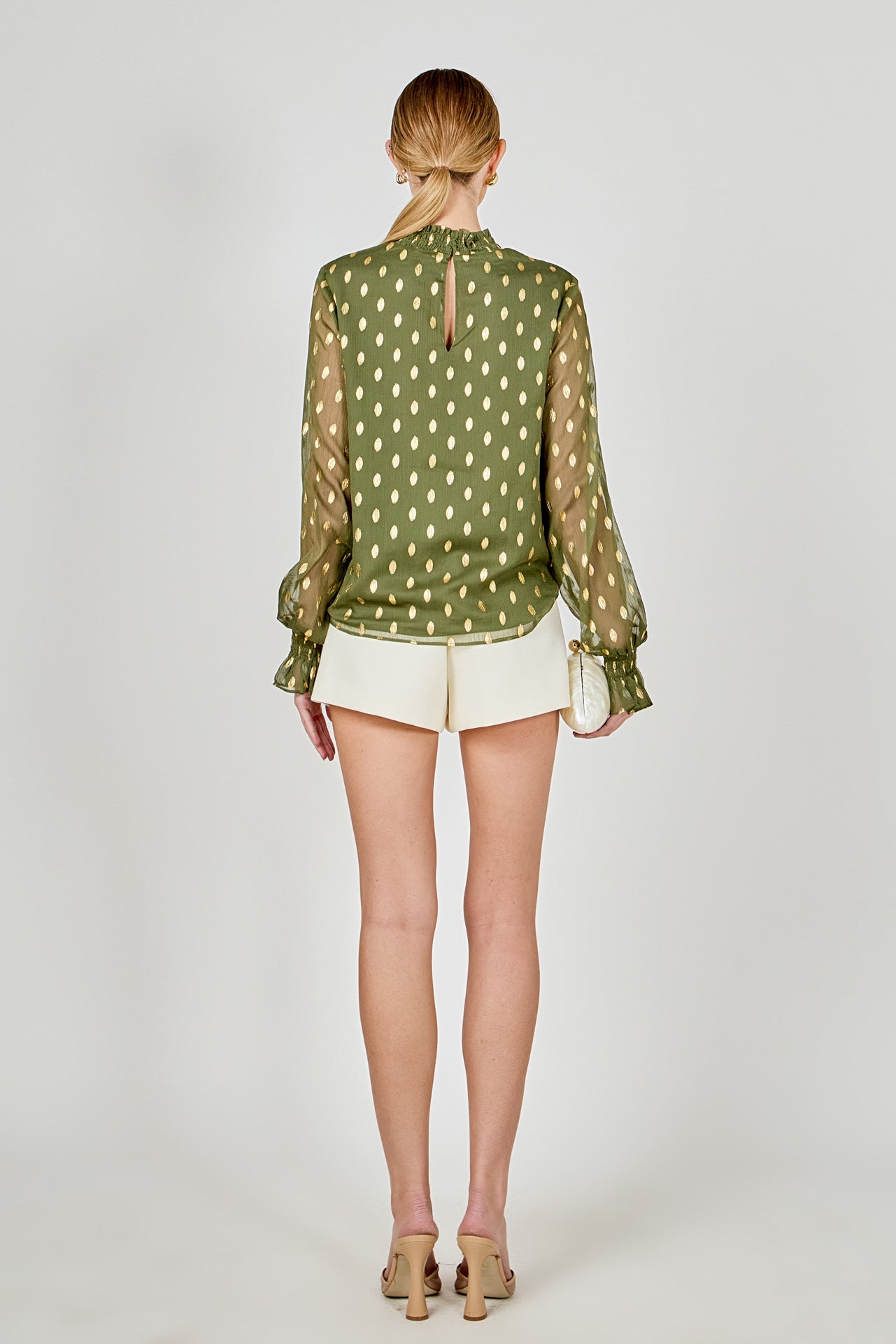 ENDLESS ROSE - Polka Dot Chiffon Blouse - SHIRTS & BLOUSES available at Objectrare