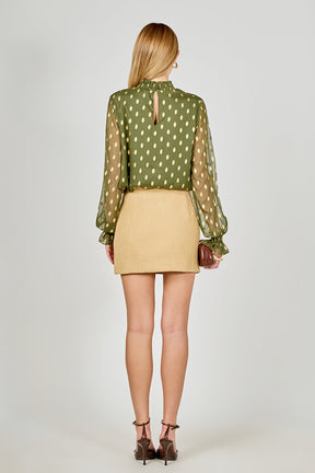 ENDLESS ROSE - Polka Dot Chiffon Blouse - SHIRTS & BLOUSES available at Objectrare