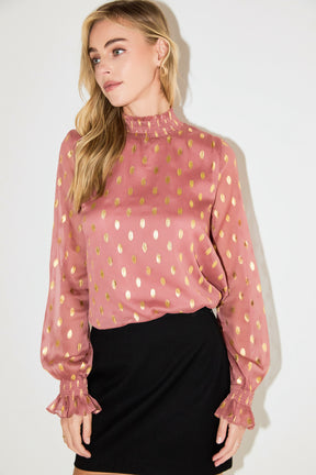ENDLESS ROSE - Polka Dot Chiffon Blouse - SHIRTS & BLOUSES available at Objectrare
