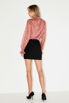 ENDLESS ROSE - Polka Dot Chiffon Blouse - SHIRTS & BLOUSES available at Objectrare