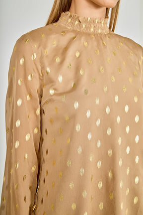 ENDLESS ROSE - Polka Dot Chiffon Blouse - SHIRTS & BLOUSES available at Objectrare