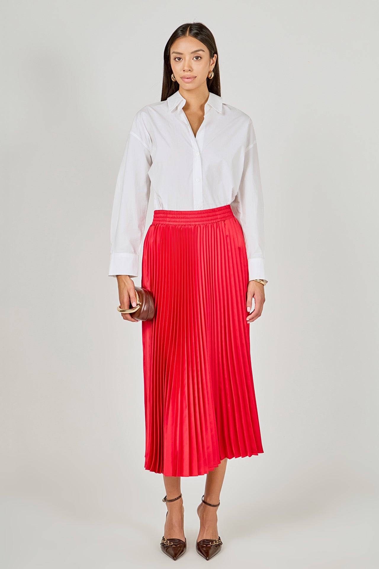ENDLESS ROSE - Sunburst Pleated Skirt - SKIRTS available at Objectrare