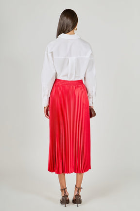 ENDLESS ROSE - Sunburst Pleated Skirt - SKIRTS available at Objectrare