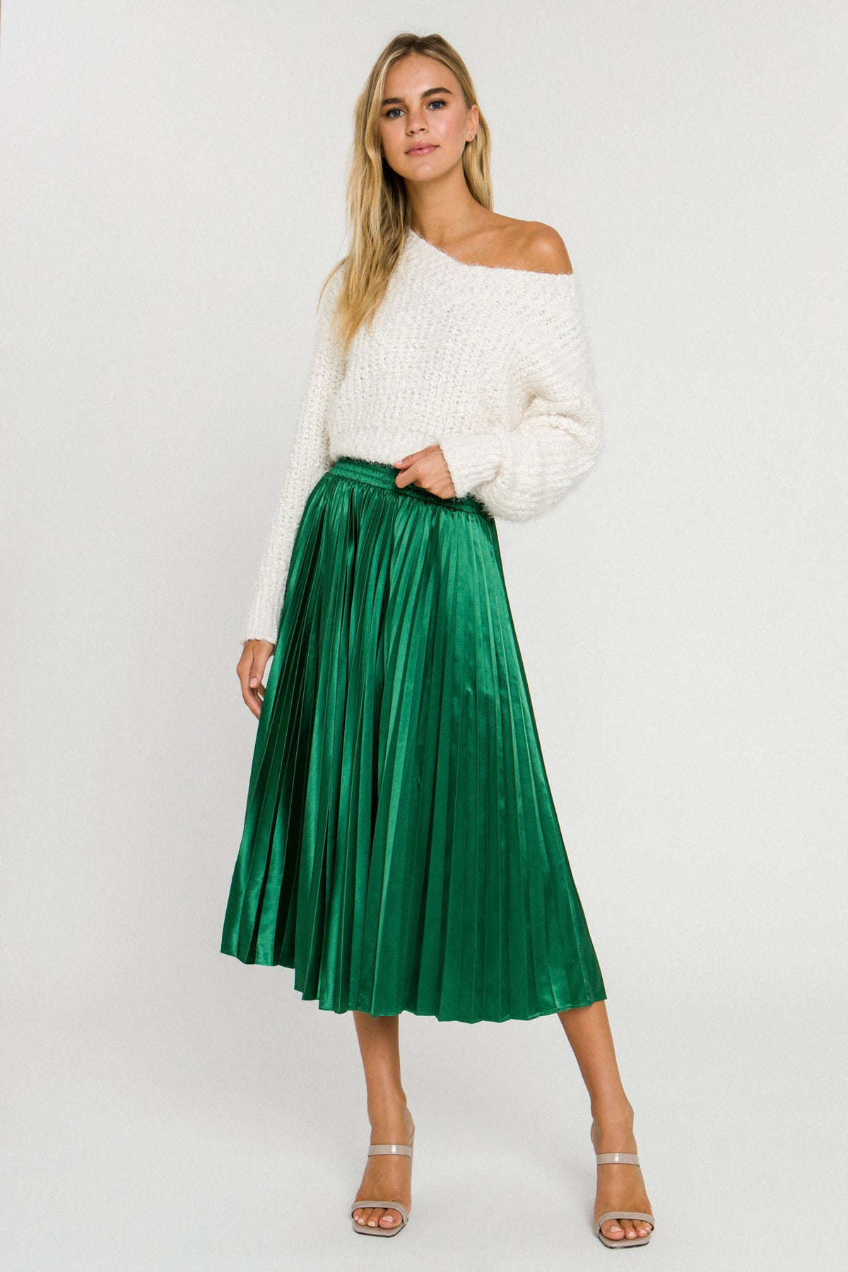 ENDLESS ROSE - Sunburst Pleated Skirt - SKIRTS available at Objectrare