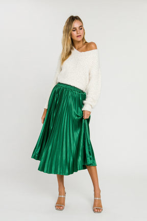 ENDLESS ROSE - Sunburst Pleated Skirt - SKIRTS available at Objectrare