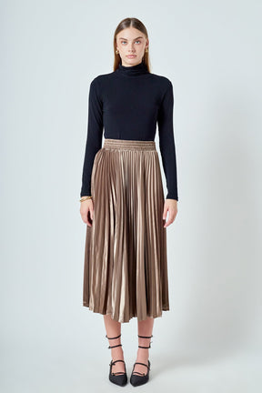 ENDLESS ROSE - Sunburst Pleated Skirt - SKIRTS available at Objectrare