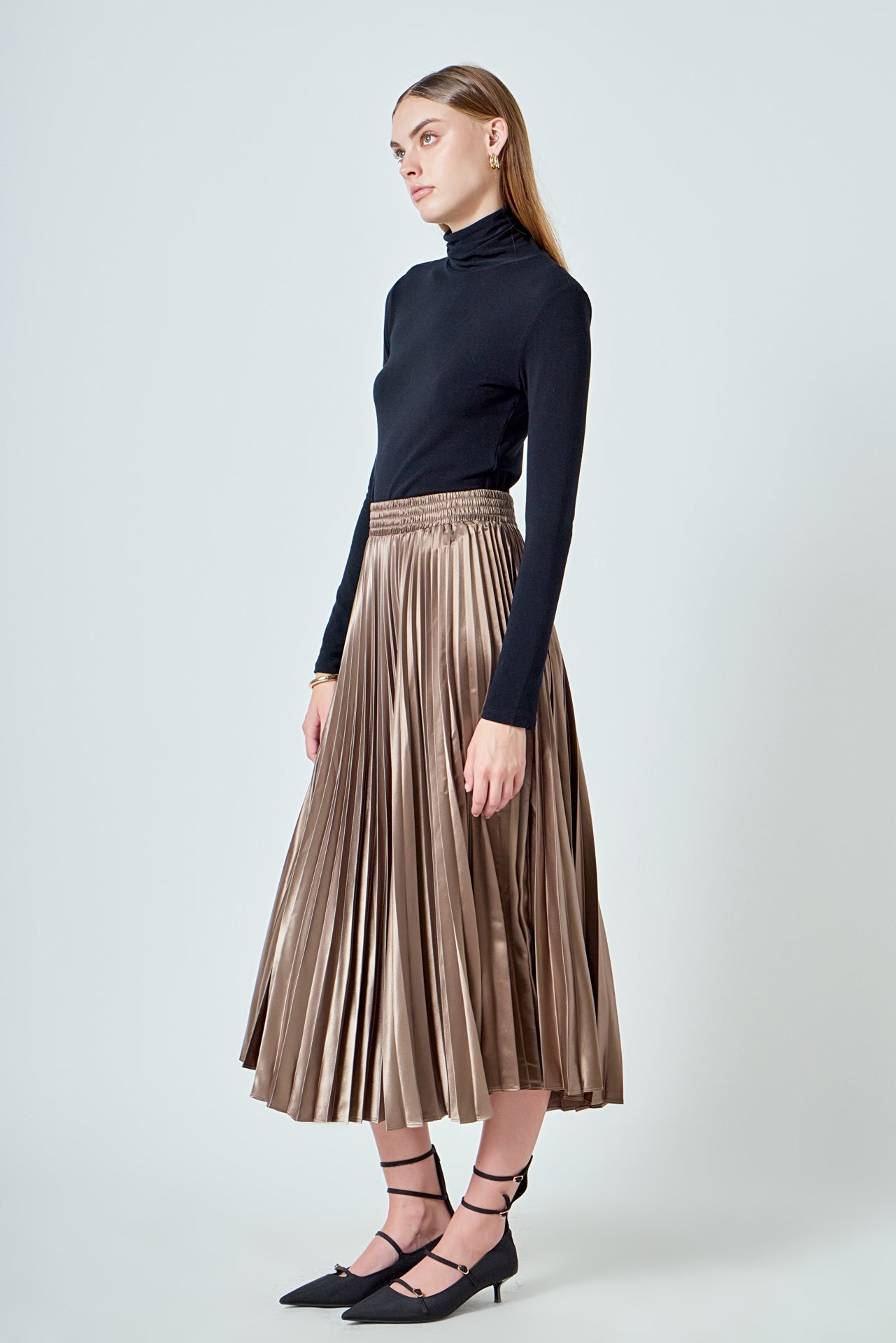 ENDLESS ROSE - Sunburst Pleated Skirt - SKIRTS available at Objectrare