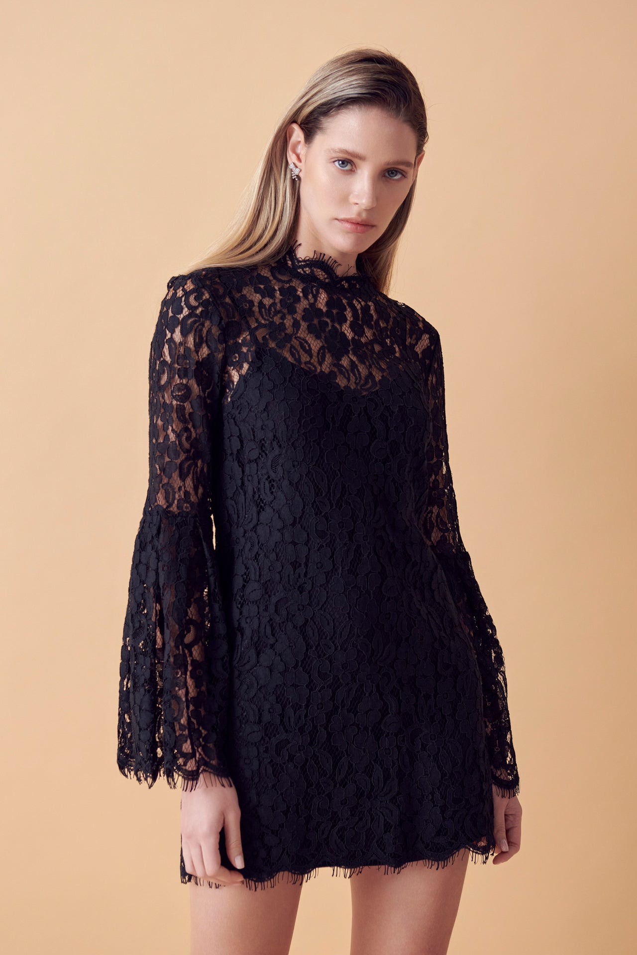 ENDLESS ROSE - Endless Rose - Bell Sleeve Lace Dress - DRESSES available at Objectrare