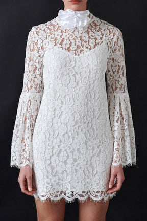 ENDLESS ROSE - Endless Rose - Bell Sleeve Lace Dress - DRESSES available at Objectrare