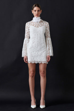 ENDLESS ROSE - Endless Rose - Bell Sleeve Lace Dress - DRESSES available at Objectrare