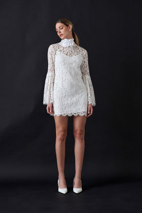 ENDLESS ROSE - Endless Rose - Bell Sleeve Lace Dress - DRESSES available at Objectrare